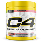 C4 envase frontal mostrando sabor watermelon y beneficios energéticos