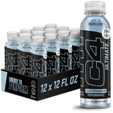 C4 botella frontal mostrando diseño y energía instantánea