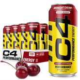 C4 lata frontal Midnight Cherry mostrando diseño y sabor