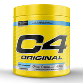 C4 envase frontal ICY Blue Razz mostrando la marca y beneficio de energía rápida