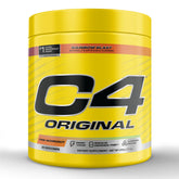 C4 envase frontal Rainbow Blast mostrando la marca y beneficios de energía