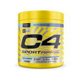 C4 Ripped de frente mostrando el envase y certificación NSF, confianza para atletas