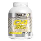 C4 envase frontal Vainilla Bean mostrando etiqueta y beneficios