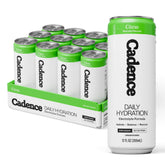 Cadence pack frontal de 12 latas 355ml mostrando el sabor cítrico y conveniencia