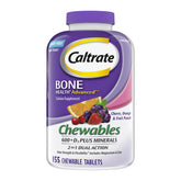 Caltrate frasco frontal mostrando 155 tabletas y beneficios de conveniencia
