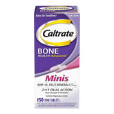 Caltrate frasco frontal mostrando diseño y conteo de tabletas, confianza y conveniencia