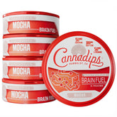 Cannadips frente del paquete mostrando diseño y conveniencia