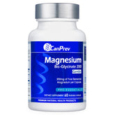 CanPrev envase frontal de Magnesium BisGlycinate, fácil identificación y confianza