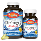 Carlson envase frontal Omega-3 Gems mostrando concentración y sabor limón