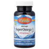 Carlson vista frontal del envase con 50 cápsulas y beneficios de omega‑3