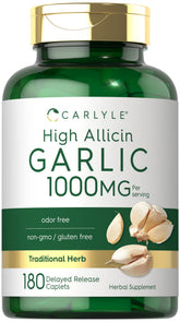 Carlyle frasco adelante mostrando 180 caplets y envase limpio beneficios claros