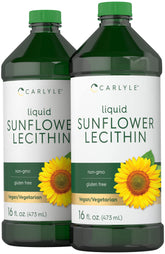 Carlyle lecitina de girasol frente botella clara para uso cotidiano