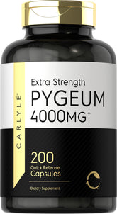 Carlyle envase frontal del Pygeum Africanum mostrando la presentación y cantidad