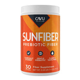 CAVU NUTRITION envase frontal mostrando el diseño y beneficio de fibra prebiótica