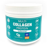 CB Supplements envase frontal mostrando 58 porciones y sin sabor