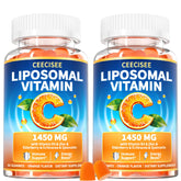 Ceecisee frontal del envase con gomitas naranja y beneficios claros