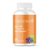 Celebrate Vitamins envase frontal del suplemento de hierro, visual claro del producto