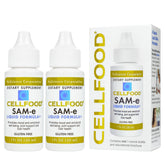 Cellfood frasco frente mostrando etiqueta clara y beneficio de absorción