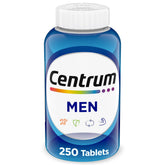 Centrum frontal del envase mostrando 250 tabletas y facilidad de uso