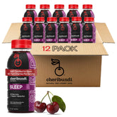 Cheribundi botella frontal 8 oz mostrando etiqueta y beneficio antioxidante
