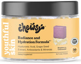 CHEWSY frontal del envase mostrando diseño y sabor raspberry lemonade beneficios prácticos