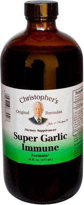 Christopher's frasco frontal del jarabe mostrando etiqueta clara y beneficios naturales