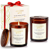 CJVIUS pack de 2 velas frontal mostrando cajas listas para regalar y aroma cálido