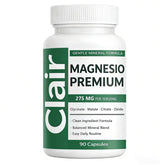 Clair Magnesio frontal del envase mostrando el diseño y beneficios principales
