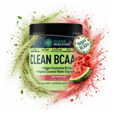 CLEAN MACHINE envase frontal Watermelon mostrando diseño y porciones