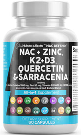 Clean Nutraceuticals NAC Defend frasco frontal mostrando etiqueta y beneficios
