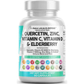 Clean Nutraceuticals frasco frontal mostrando Q Defend y beneficios de mezcla completa