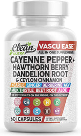 Clean Nutraceuticals frasco frontal del producto muestra etiqueta clara y práctica