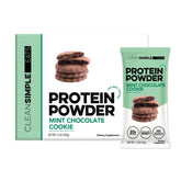 Clean Simple Eats empaque frontal mint chocolate cookie, atractivo y claro
