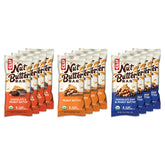 CLIF Bar frente del paquete variedad mostrando sabores y beneficios