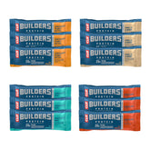 CLIF BUILDER'S caja frontal del pack variedad, muestra 12 barras y conveniencia