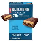 CLIF BUILDERS paquete frente mostrando sabor y beneficio práctico