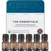 Cliganic set frontal mostrando las seis botellas y beneficios de variedad