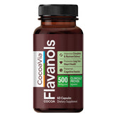 CocoaVia frente del envase destacando 500 mg y beneficios cardiovasculares