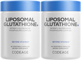 Codeage frasco delantero del suplemento liposomal con presentación clara y beneficio de dosificación