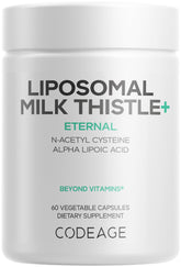 Codeage frontal del empaque muestra fórmula liposomal y beneficios claros