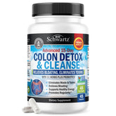 Colon Cleanser and Detox vista frontal del envase mostrando beneficios