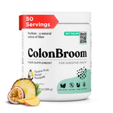 ColonBroom frente del empaque mostrando 50 porciones y beneficios de fibra
