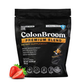 ColonBroom frente del envase mostrando marca y sabor fresa para confianza