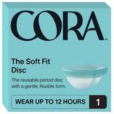 Cora disco frente del empaque mostrando el producto y sus beneficios