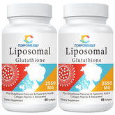 Envase CORPORALIGHT Liposomal Glutathione frontal, presentación clara y beneficios visibles