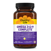 Country Life frasco frontal mostrando 90 cápsulas y beneficios generales