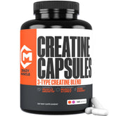 Crazy Muscle tarro frontal mostrando 360 cápsulas y conveniencia