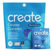 Create caja frontal azul raspberry mostrando diseño y conveniencia