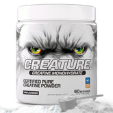 CREATURE frontal del envase mostrando etiqueta y beneficios certificados
