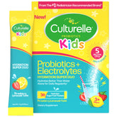 Culturelle vista frontal del embalaje que destaca 30 sobres y beneficios para niños
